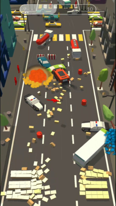 障碍道路碰撞3D